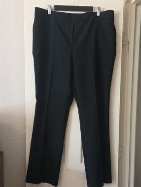 Women's Black Straight-Leg Dress Pants